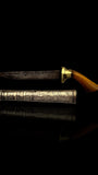 Antique Indian Horn-Handled Knife. Silver Sheath. Circa 1900.