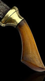 Antique Indian Horn-Handled Knife. Silver Sheath. Circa 1900.