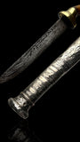 Antique Indian Horn-Handled Knife. Silver Sheath. Circa 1900.
