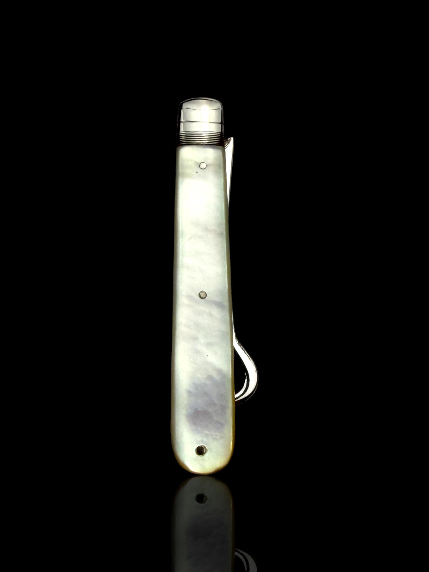 Antique Button Hook. 1908, Mother of Pearl and Sterling Silver.