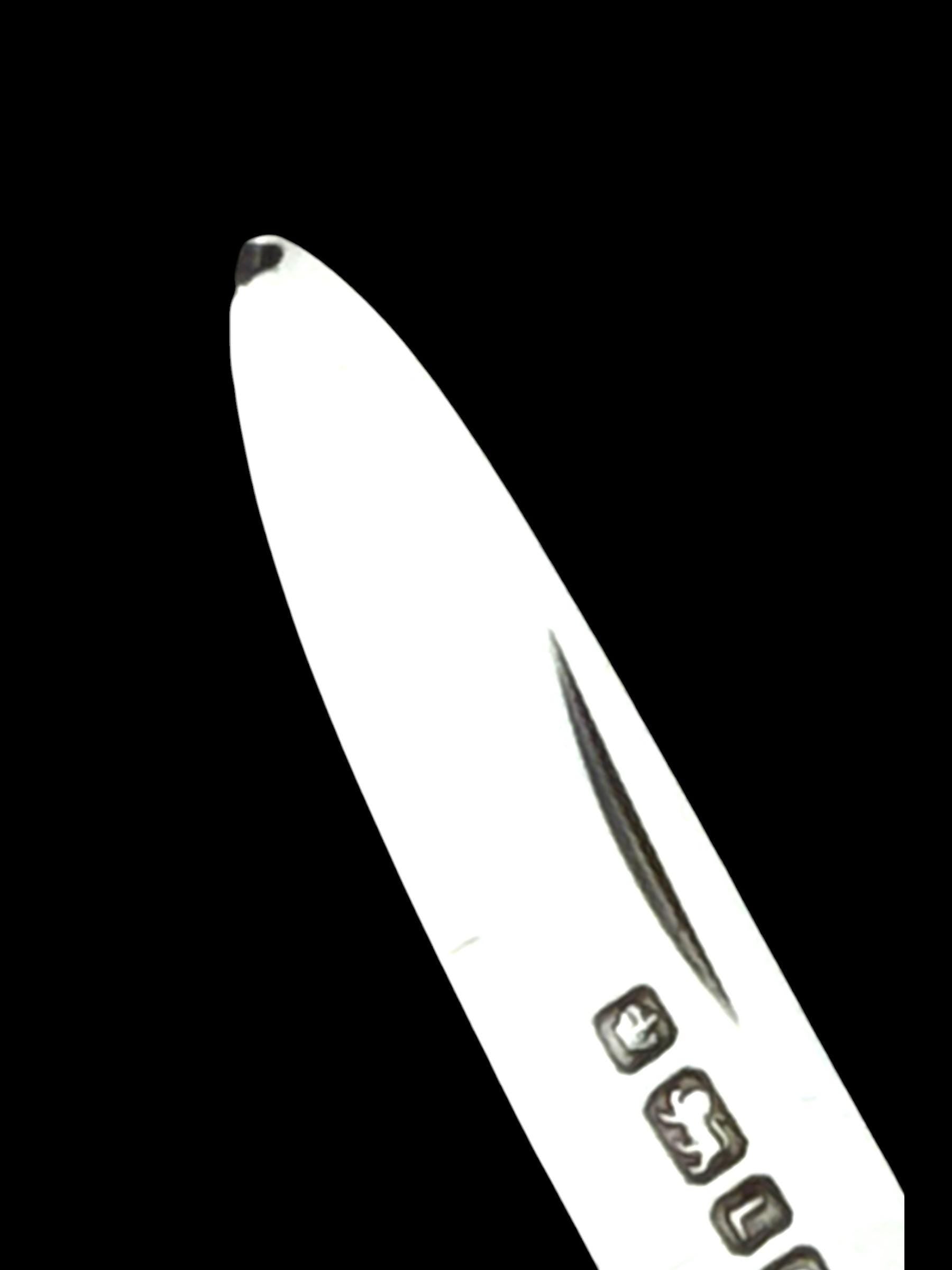 Antique Mother of Pearl and Sterling Silver Pocket Knife. 1878, William Moulson, England.