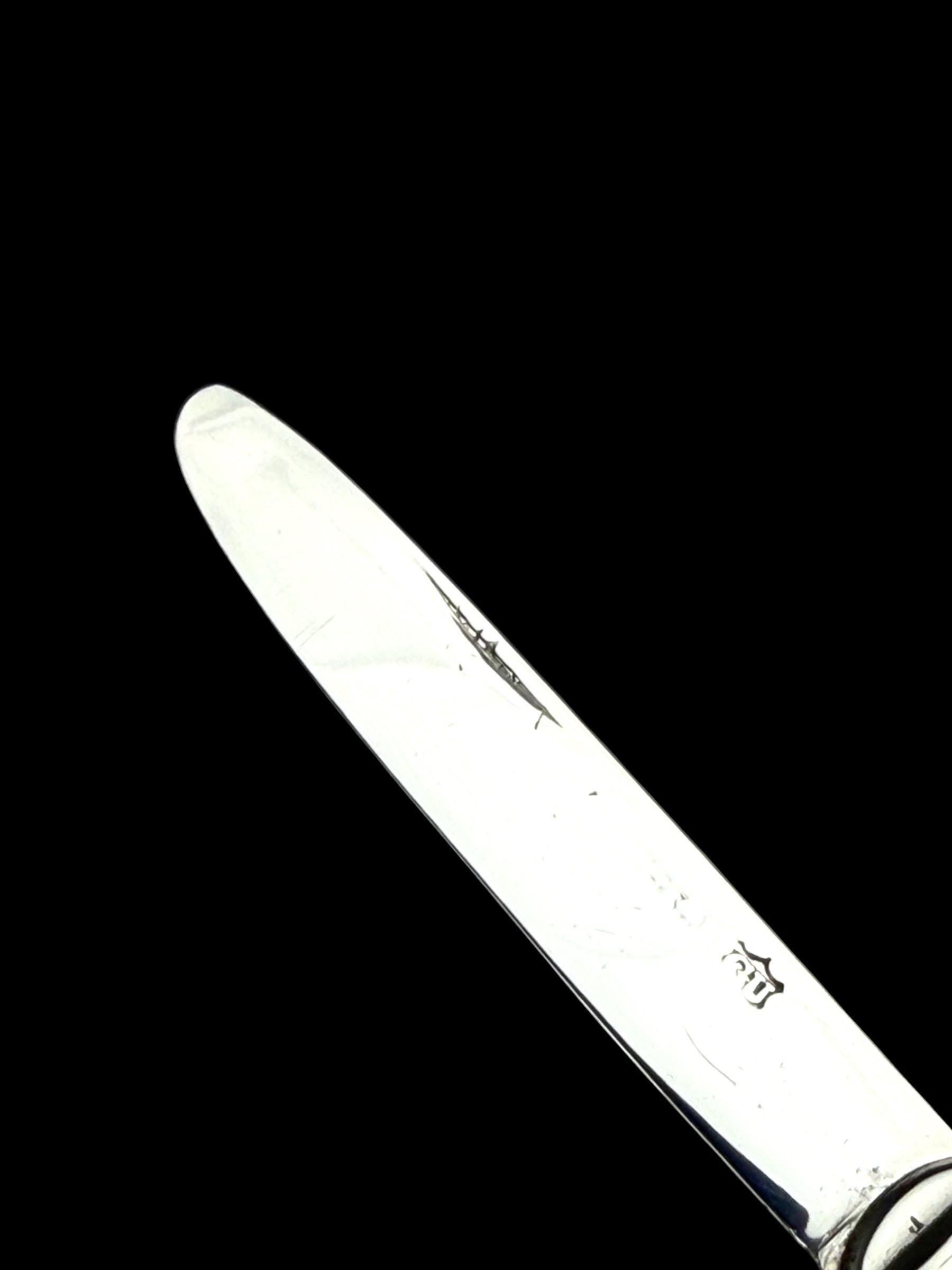 Antique Mother of Pearl Sterling Silver Pocket Knife: 19th Century, George Unite, England.