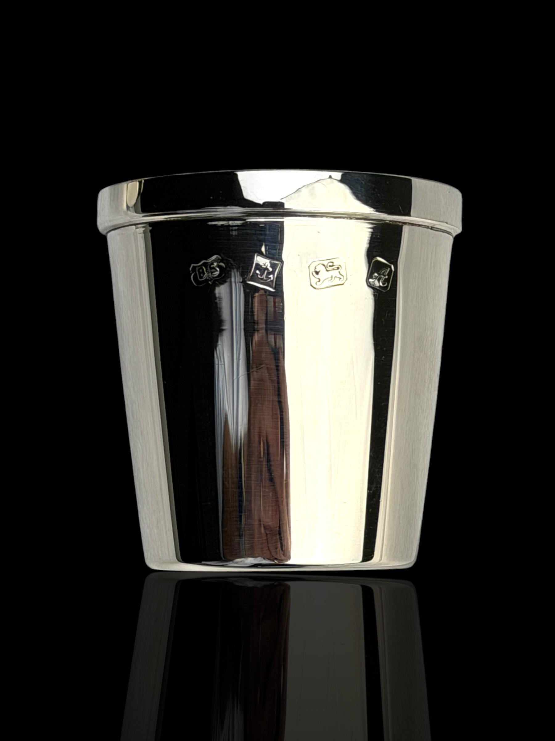Solid Sterling Silver Shot Glasses, 1975