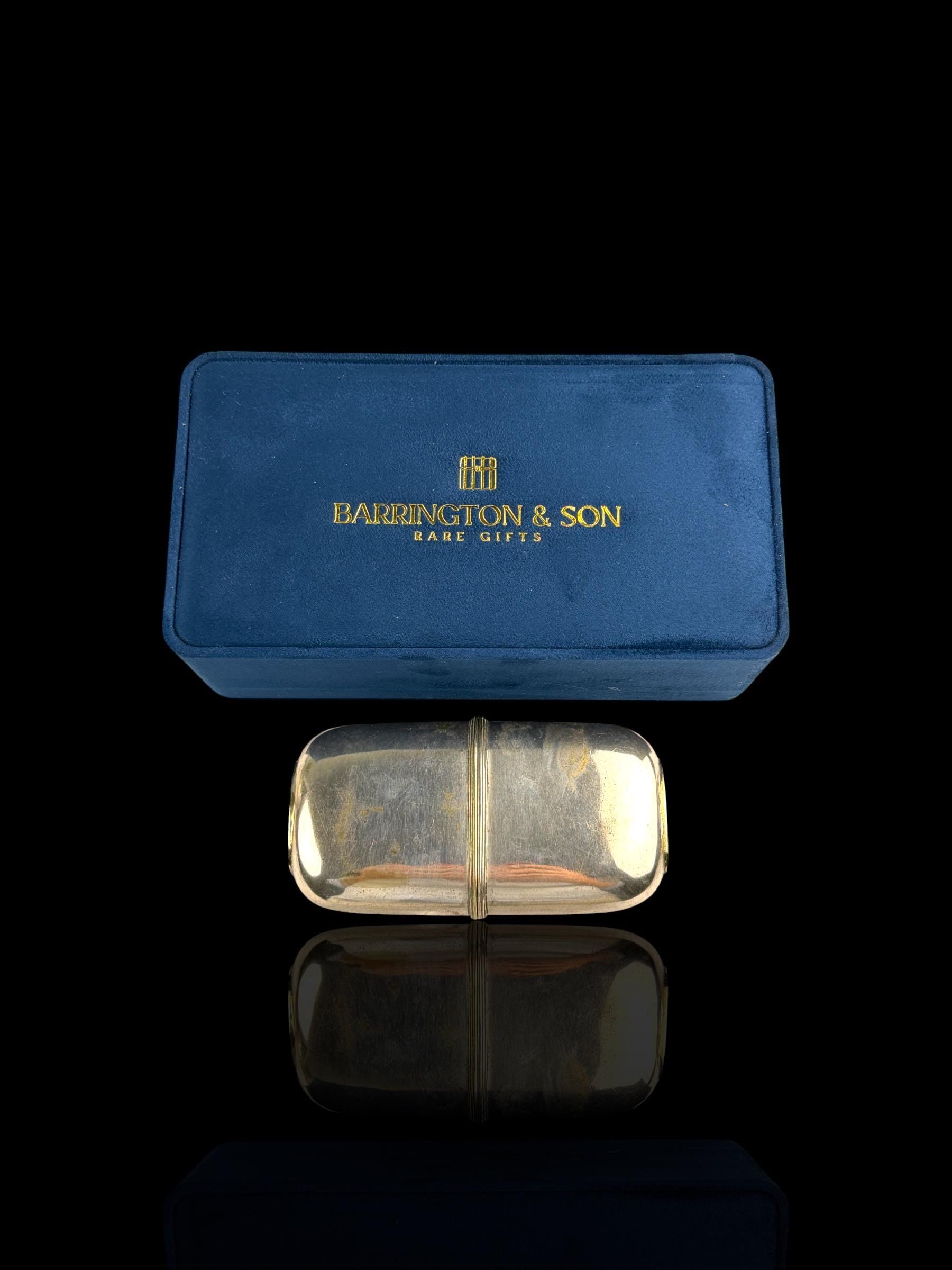 Vintage Silver Plate Hip Flask. Cased.