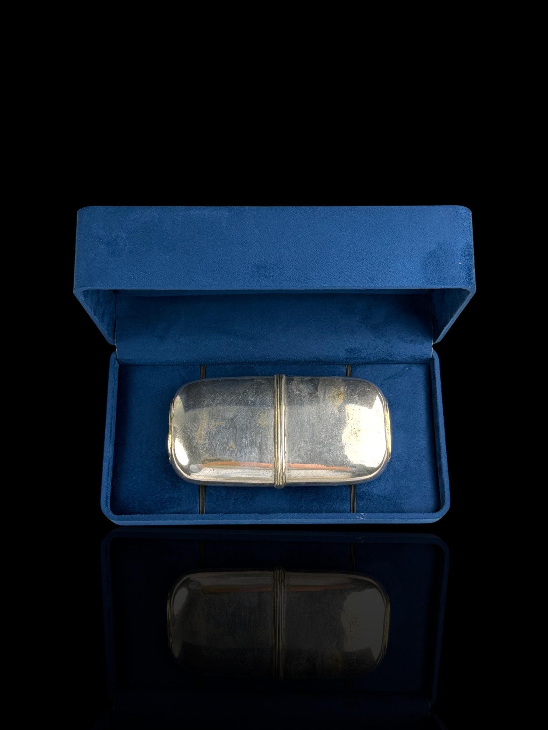 Vintage Silver Plate Hip Flask. Cased.