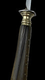 Antique French Ebony Knife Set. Ebony and Silver Plate. France, cira 1880-1910