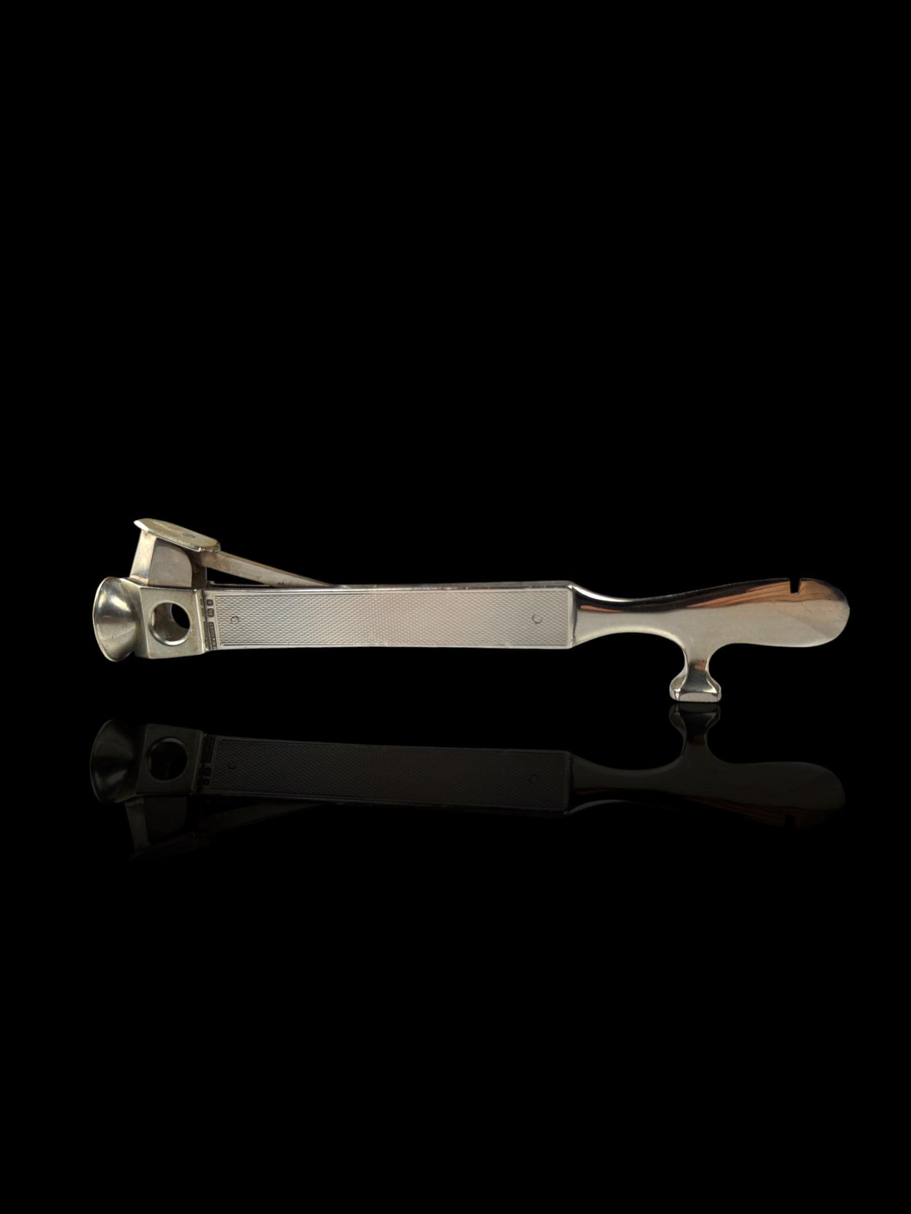 Cigar Cutter. Sterling Silver. England. Cased.
