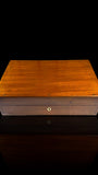 Antique Mahogany Shotgun Cartridge Case with Key - 84 Shell Capacity.