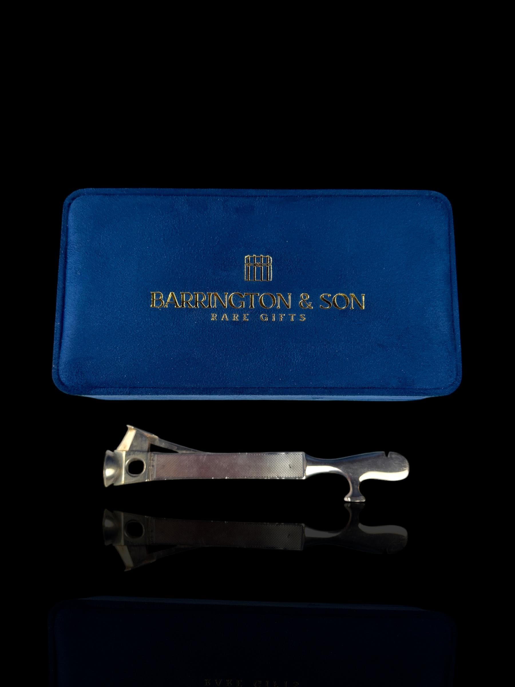 Cigar Cutter. Sterling Silver. England. Cased.