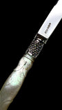 Antique Letter Opener. Sterling Silver and Mother of Pearl. 1809, England.