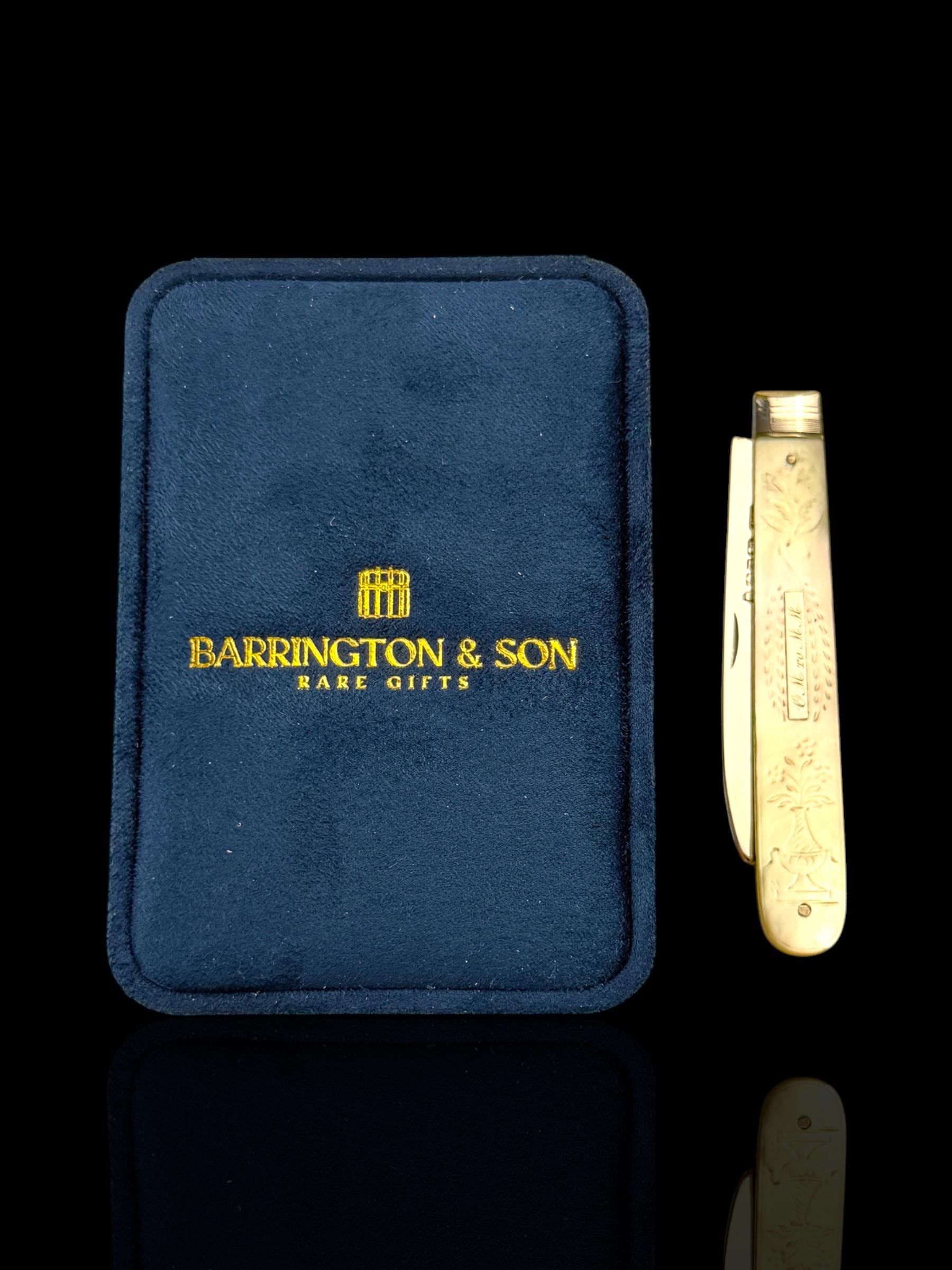 Antique Pocket Knife. 1843, Mother of Pearl and Sterling Silver.