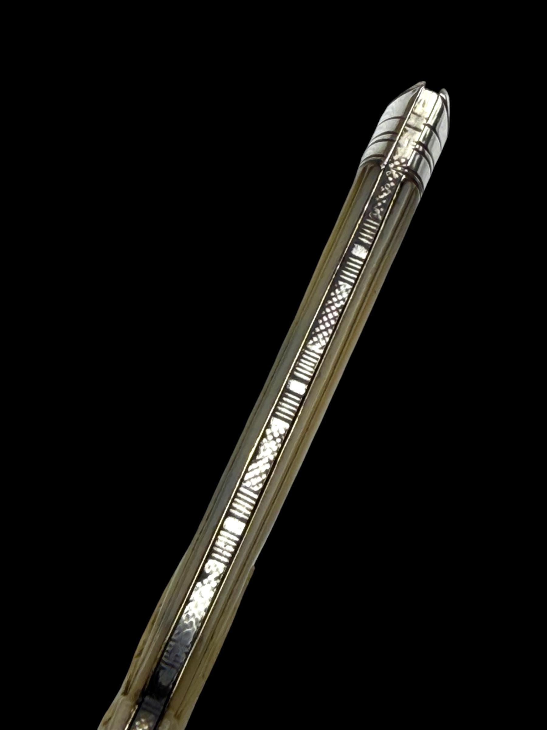 Antique Pocket Knife. 1872, Mother of Pearl and Sterling Silver.