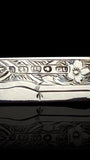 Antique Letter Opener or Butter Knife. 1867, Sterling Silver and MOther of Pearl. Cased.