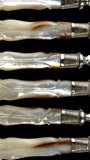 Cutlery Set. Mother of Pearl and Silver Plate. Circa 1900.