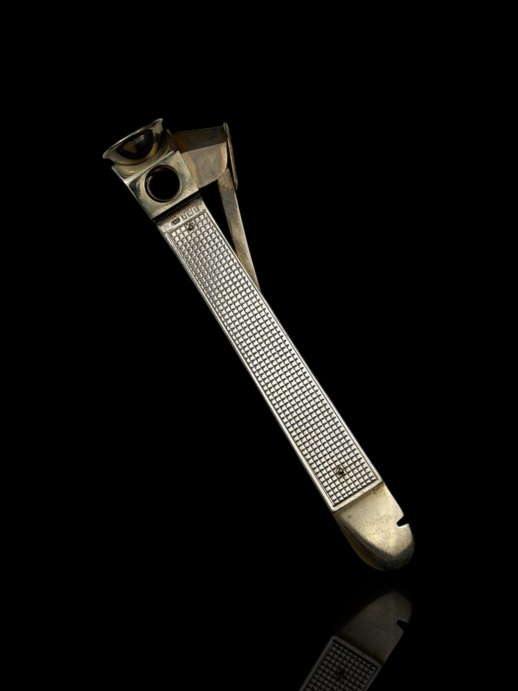 Cigar Cutter. Sterling Silver. England. Cased.