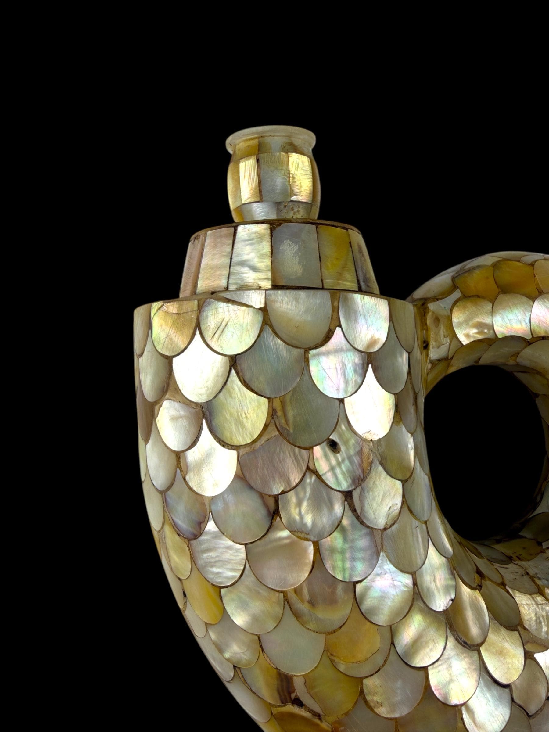 Powder Flask. Mother of Pearl.