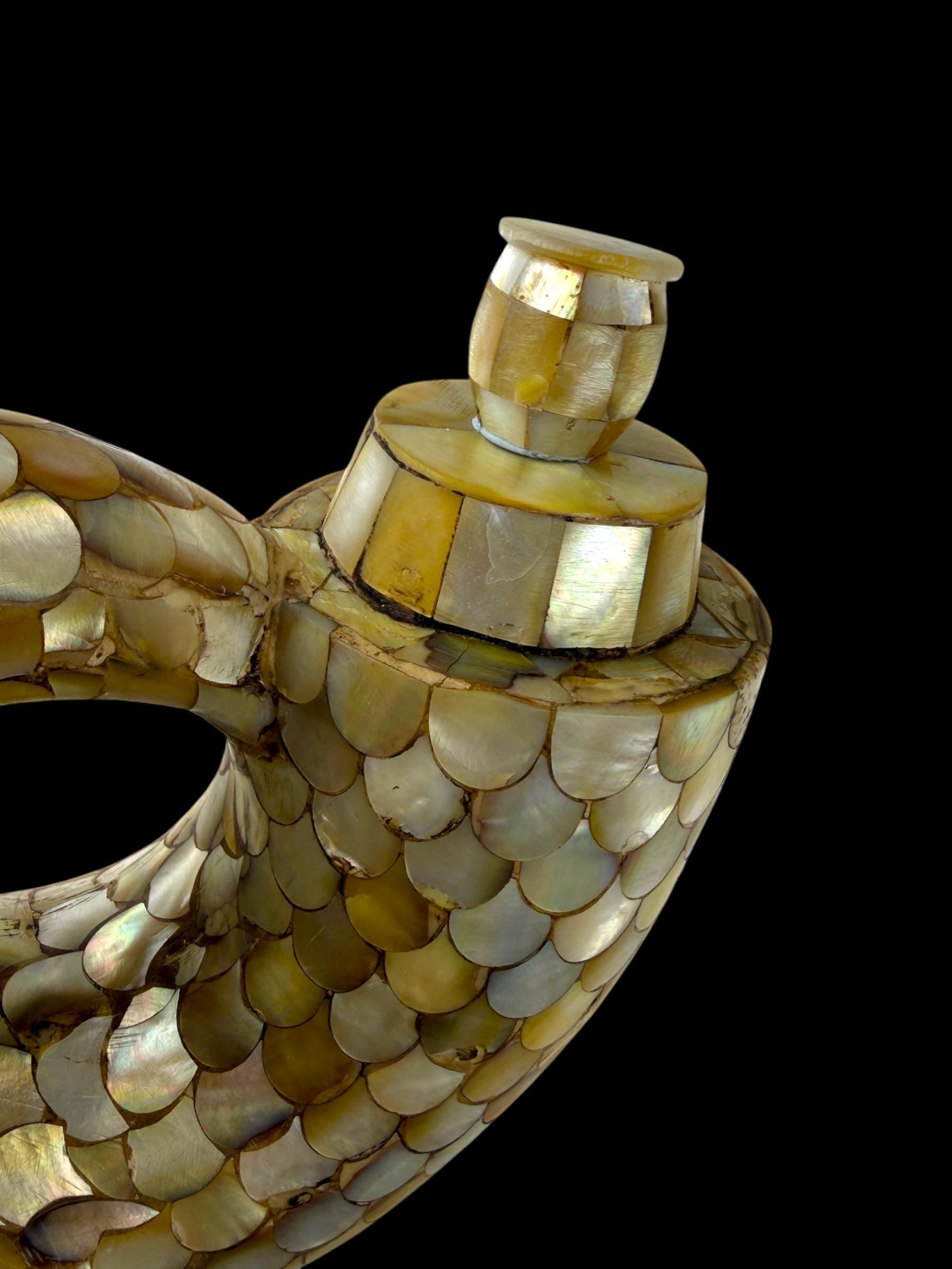Powder Flask. Mother of Pearl.