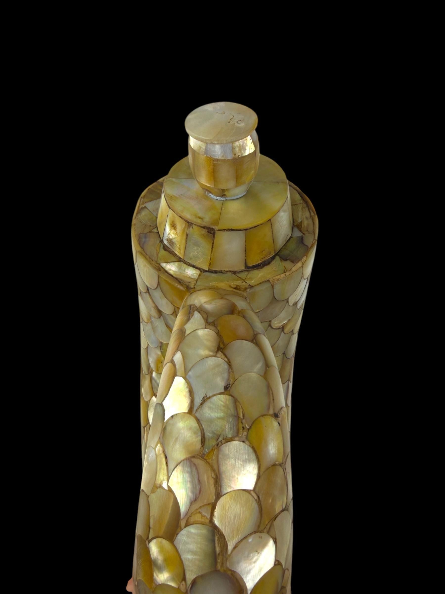 Powder Flask. Mother of Pearl.
