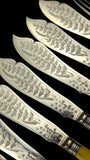 24pc Fish Cutlery Set in Impressive Presentation Case. Mother of Pearl and Silver Plate.