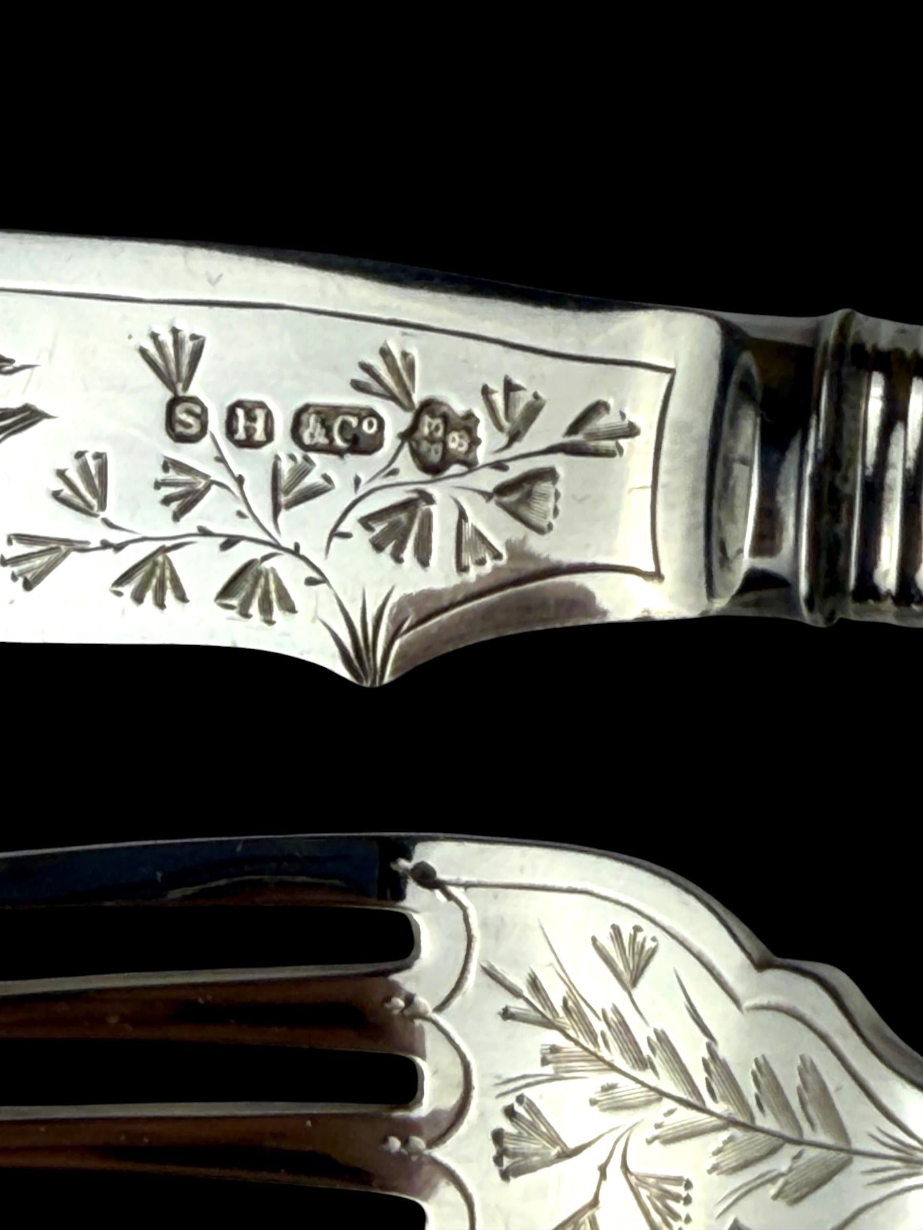 24pc Fish Cutlery Set in Impressive Presentation Case. Mother of Pearl and Silver Plate.