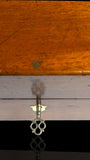 Antique Mahogany Shotgun Cartridge Case with Key - 84 Shell Capacity.