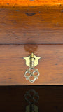 Antique Mahogany Shotgun Cartridge Case with Key - 84 Shell Capacity.