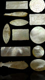 Antique Mother of Pearl Gaming Counters. 18th-19th Century.