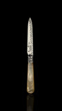 Antique Letter Opener or Butter Knife. 1902, Mother of Pearl and Sterling Silver. Cased.