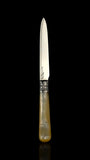 Antique Letter Opener or Butter Knife. 1902, Mother of Pearl and Sterling Silver. Cased.
