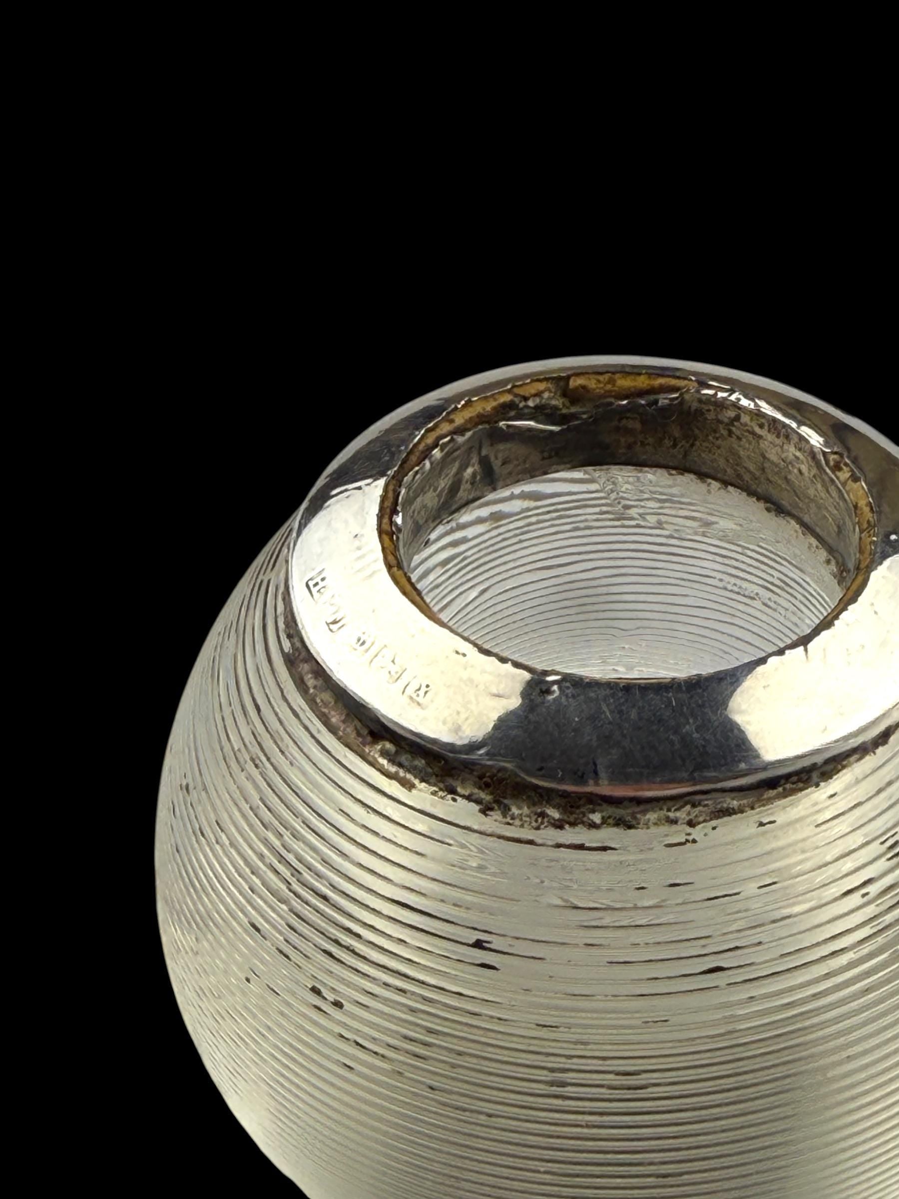 Match Globe. Sterling Silver. Circa 1900, England.