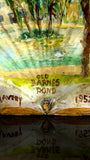 Pair of Hand-Painted 1952 British Souvenir Scallop Shells – Barnes, London – Signed H. Avery