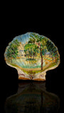 Pair of Hand-Painted 1952 British Souvenir Scallop Shells – Barnes, London – Signed H. Avery