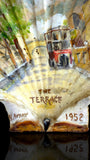 Pair of Hand-Painted 1952 British Souvenir Scallop Shells – Barnes, London – Signed H. Avery